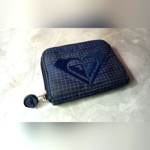 Vintage Roxy Blue Checkered Wallet